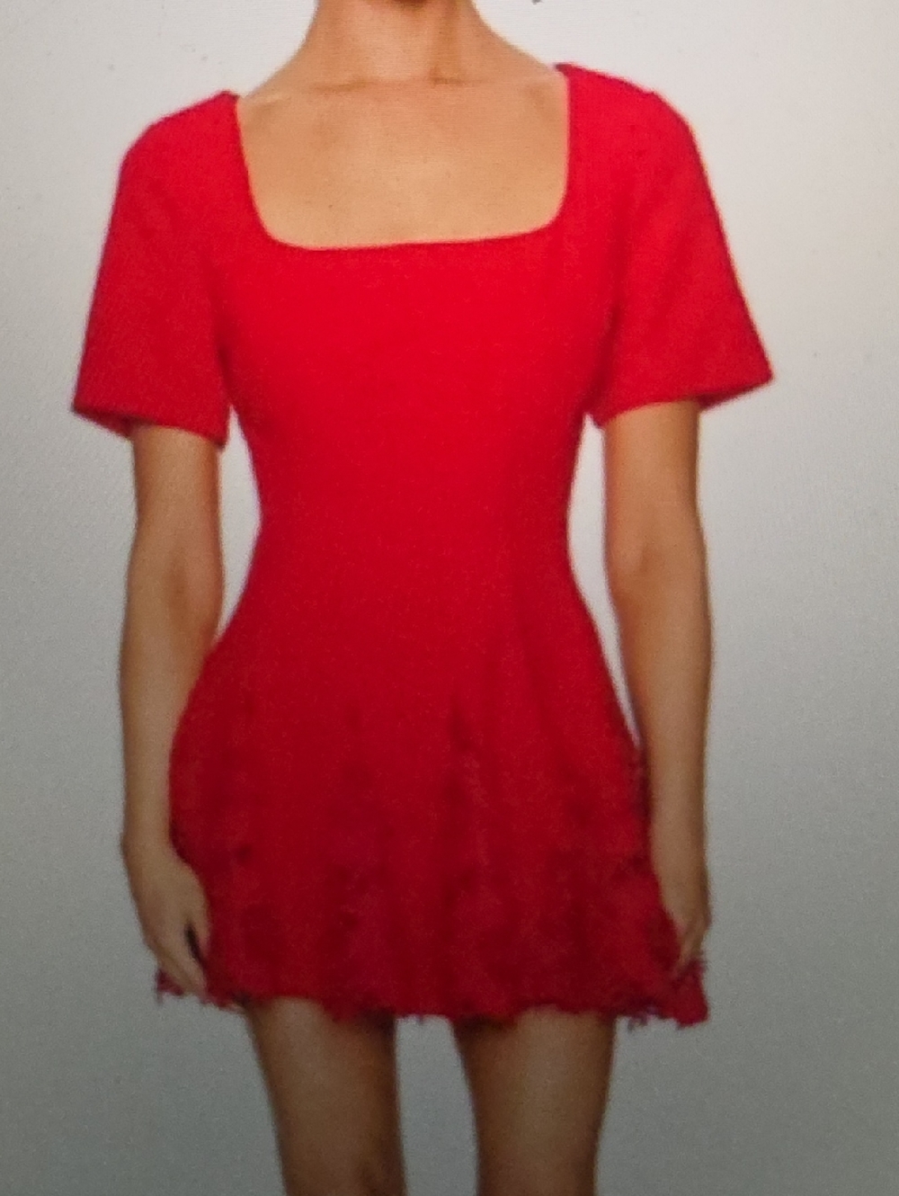 MILLY Joy Square Red Mini Dress Size 4 $450